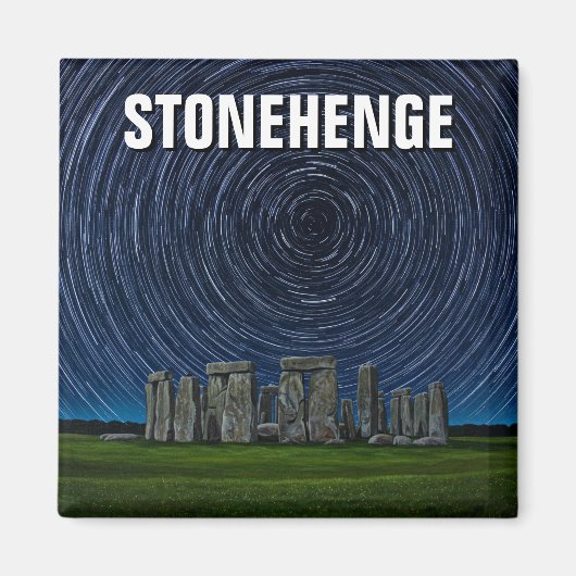Stonehenge England Startrails Magnet (Vorne)