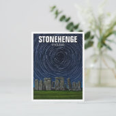 Stonehenge England Startrails Postkarte (Stehend Vorderseite)
