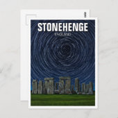 Stonehenge England Startrails Postkarte (Vorne/Hinten)