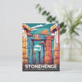 Stonehenge England Wiltshire Welterbe Postkarte (Stehend Vorderseite)