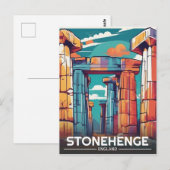 Stonehenge England Wiltshire Welterbe Postkarte (Vorne/Hinten)