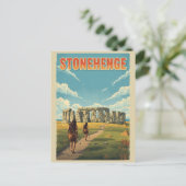 Stonehenge england Wiltshire World Heritage Site Postkarte (Stehend Vorderseite)