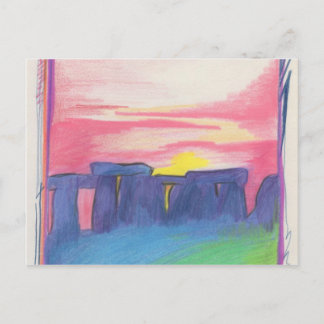 Stonehenge First Star Art by jrr Postkarte