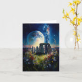 Stonehenge im Mondlicht Karte (Gelbe Blume)