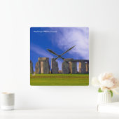 Stonehenge-Image für die runde, große Wall-Uhr Quadratische Wanduhr (Zuhause)