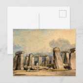 Stonehenge, Landschaft, Malerei Postkarte (Vorne/Hinten)
