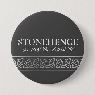 Stonehenge Latitude Longitude Dark Button