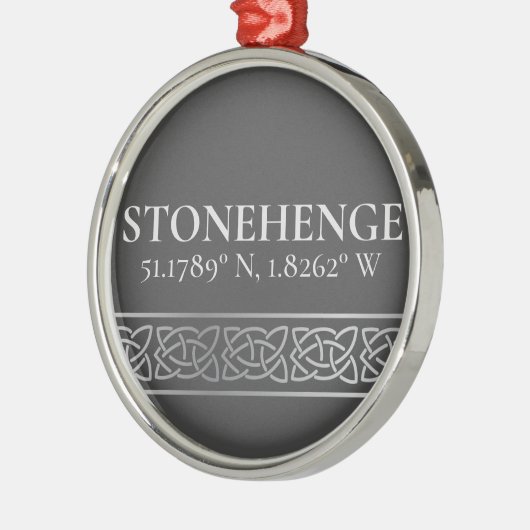 Stonehenge Latitude Longitude Dark Ornament Aus Metall (Links)