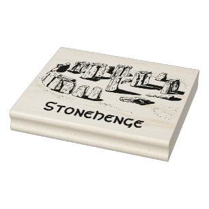 Stonehenge-Linienkunstzeichnung Gummistempel