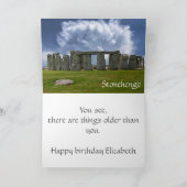 Stonehenge lustiger Alterngeburtstag Karte (Innenseite)
