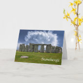 Stonehenge lustiger Alterngeburtstag Karte (Gelbe Blume)