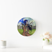 Stonehenge Mediation Runde Wanduhr (Zuhause)