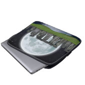 Stonehenge & Moon Alte historische Stätte des Powe Laptopschutzhülle (Vorne Knopf)