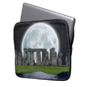 Stonehenge & Moon Alte historische Stätte des Powe Laptopschutzhülle (Vorderseite Links)