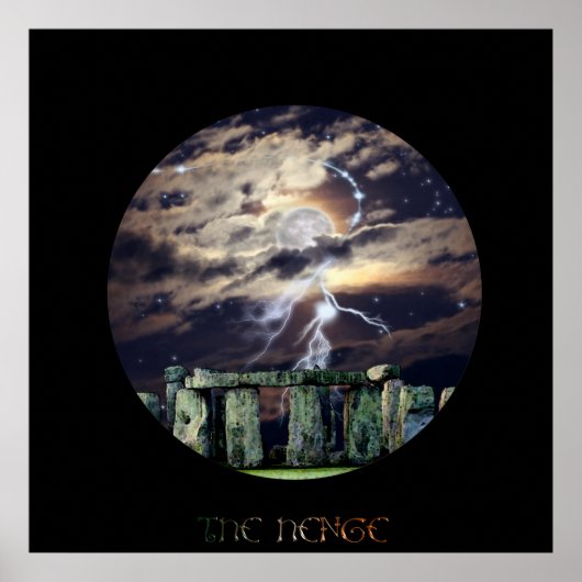 Stonehenge Mystical Druid Art Mytho-Fantasy Poster (Vorne)