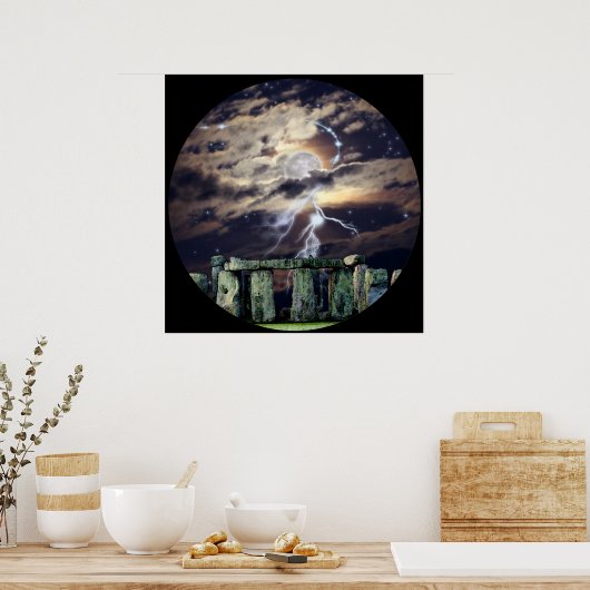 Stonehenge Mystical Druid Art Mytho-Fantasy Poster (Küche)