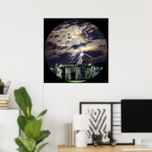 Stonehenge Mystical Druid Art Mytho-Fantasy Poster (Heimbüro)