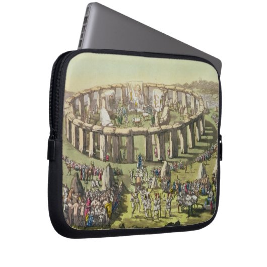 Stonehenge oder ein Kreistempel der Druiden, pl Laptopschutzhülle (Vorne Rechts)