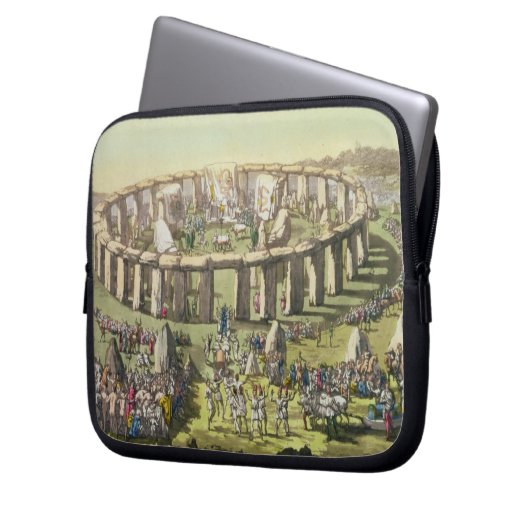 Stonehenge oder ein Kreistempel der Druiden, pl Laptopschutzhülle (Vorderseite Links)