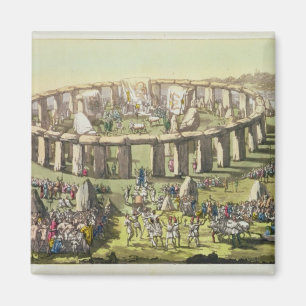 Stonehenge oder ein Kreistempel der Druiden, pl Magnet