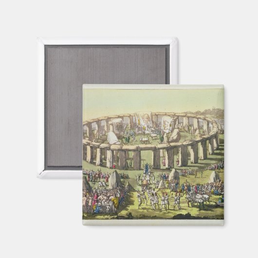 Stonehenge oder ein Zirkulatempel der Druiden, ln Magnet (Vorderseite/Rückseite)