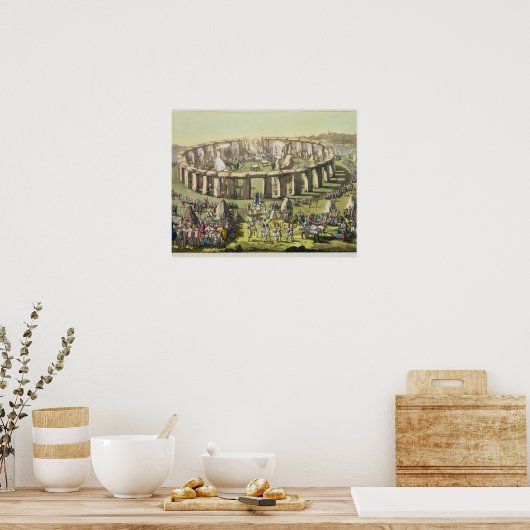 Stonehenge oder ein Zirkulatempel der Druiden, ln Poster (Küche)