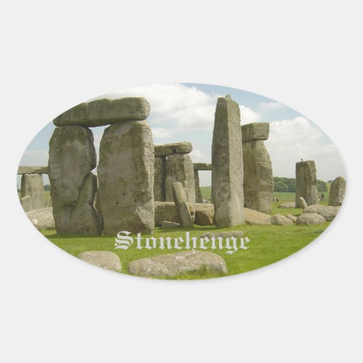 Stonehenge Ovaler Aufkleber (Vorderseite)
