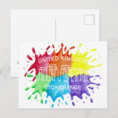 Stonehenge, Paint Splashes Postkarte (Vorne/Hinten)