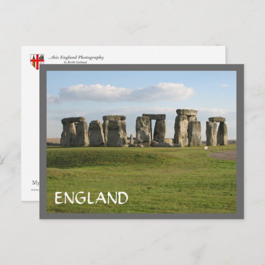 Stonehenge Postkarte (Vorne/Hinten)