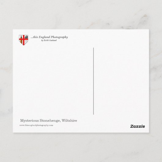 Stonehenge Postkarte (Rückseite)