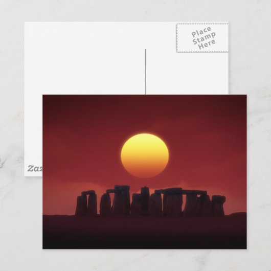 Stonehenge Postkarte (Vorne/Hinten)