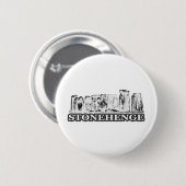Stonehenge Schwarz-weiß das MUSEUM Zazzle Geschenk Button (Vorne & Hinten)