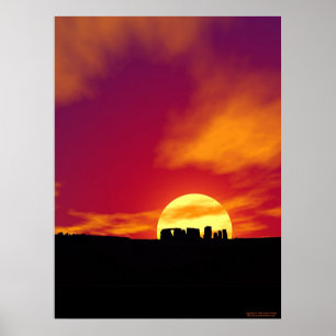 Stonehenge Sonnenuntergang Poster