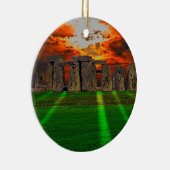 Stonehenge Stehend Stones bei Sonnenuntergang Keramikornament (Rechts)