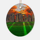 Stonehenge Stehend Stones bei Sonnenuntergang Keramikornament (Links)