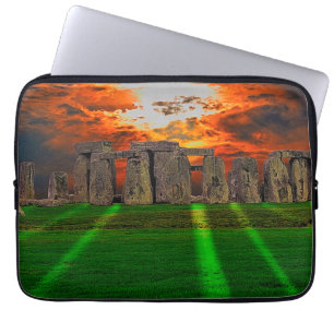 Stonehenge Stehend Stones bei Sonnenuntergang Laptopschutzhülle