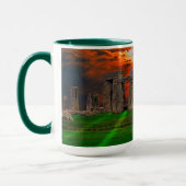 Stonehenge Stehend Stones bei Sonnenuntergang Tasse (Links)