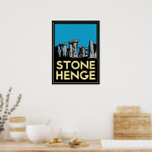 Stonehenge Stone henk art Deko Retroposter (Küche)