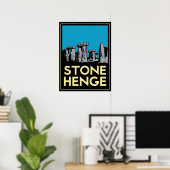 Stonehenge Stone henk art Deko Retroposter (Heimbüro)