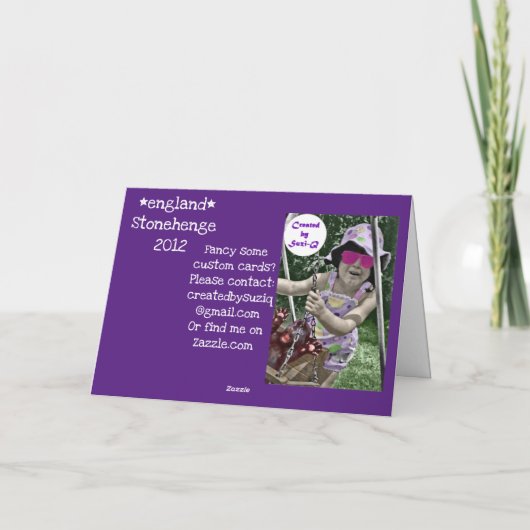 Stonehenge Sunset Karte (Rückseite)