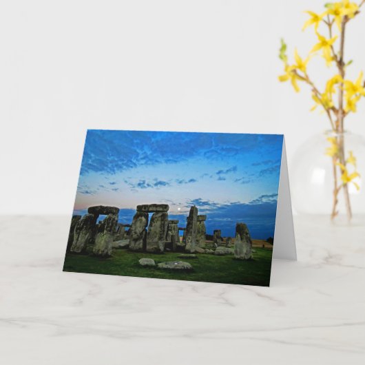 Stonehenge Sunset Karte (Gelbe Blume)