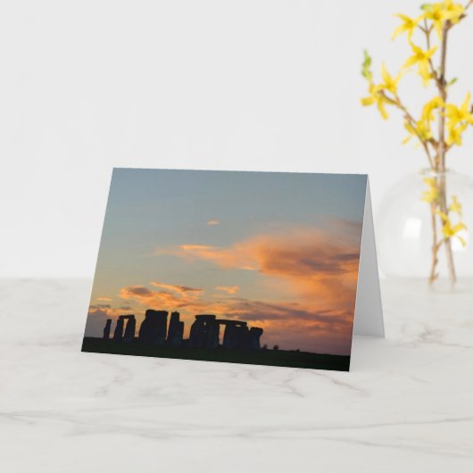 Stonehenge Sunset Karte (Gelbe Blume)
