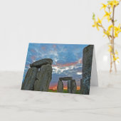 Stonehenge Sunset Karte (Gelbe Blume)