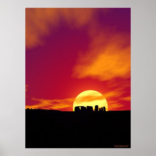 Stonehenge Sunset Poster (Vorne)