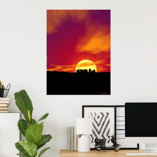 Stonehenge Sunset Poster (Heimbüro)