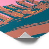 Stonehenge Travel Art Retro Illustration Poster (Ecke)