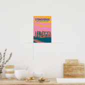 Stonehenge Travel Art Retro Illustration Poster (Küche)