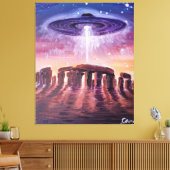 Stonehenge UFO Leinwanddruck (Insitu (Wohnzimmer))