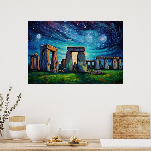 Stonehenge | Van Gogh Inspiration Poster (Küche)