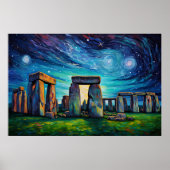 Stonehenge | Van Gogh Inspiration Poster (Vorne)